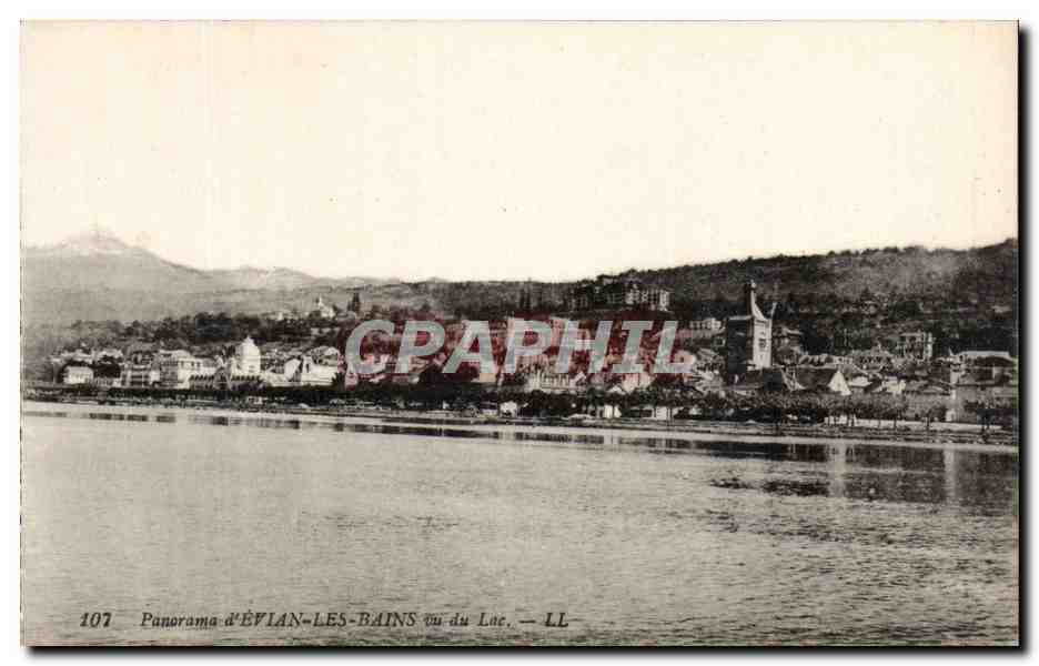 ÉVIAN-LES-BAINS — Panorama vu du Lac — Imp. LEVY Fils et Cie, Paris