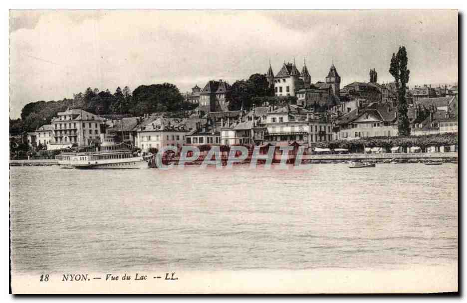 CPA Nyon Vue du Lac Bateau