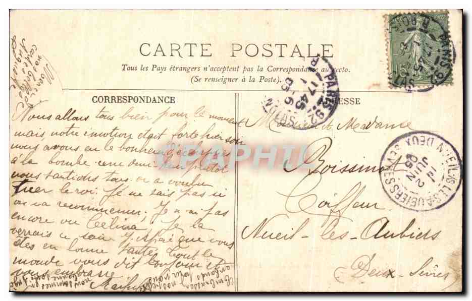 CPA Paris Le Pont De La Concorde Et La Chambre Des Deputes — Rückseite
