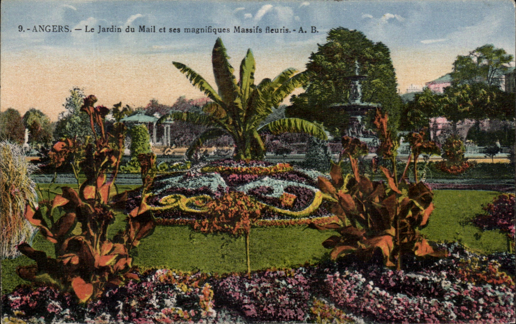 CPA Angers Le Jardin Du Mail Et Ses Magnifiques Massifs Fleuris