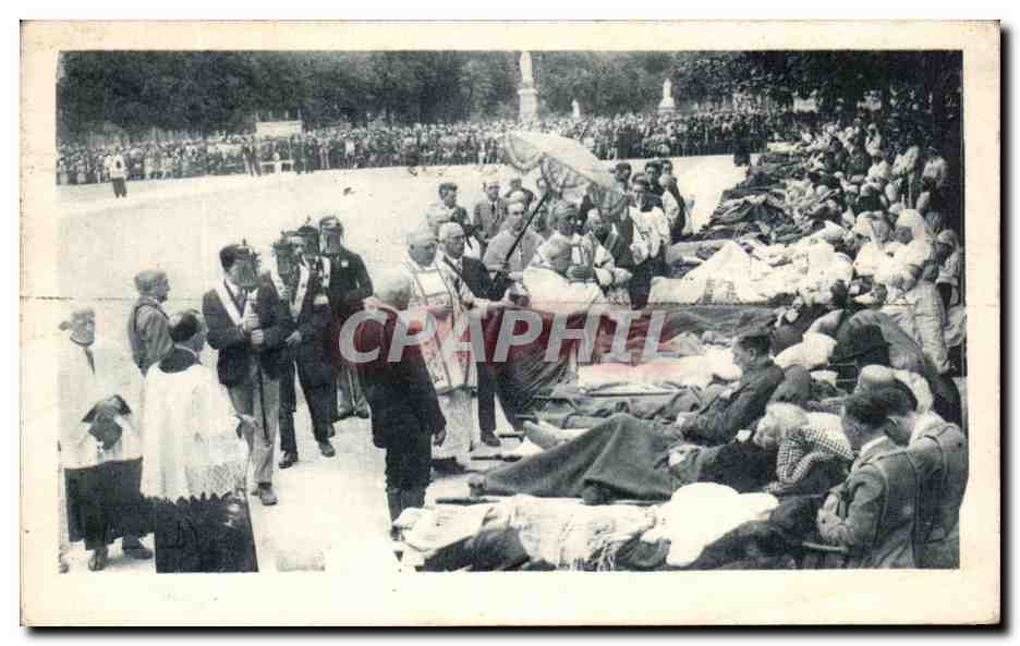 CPA Lourdes La Benediction Des Malades