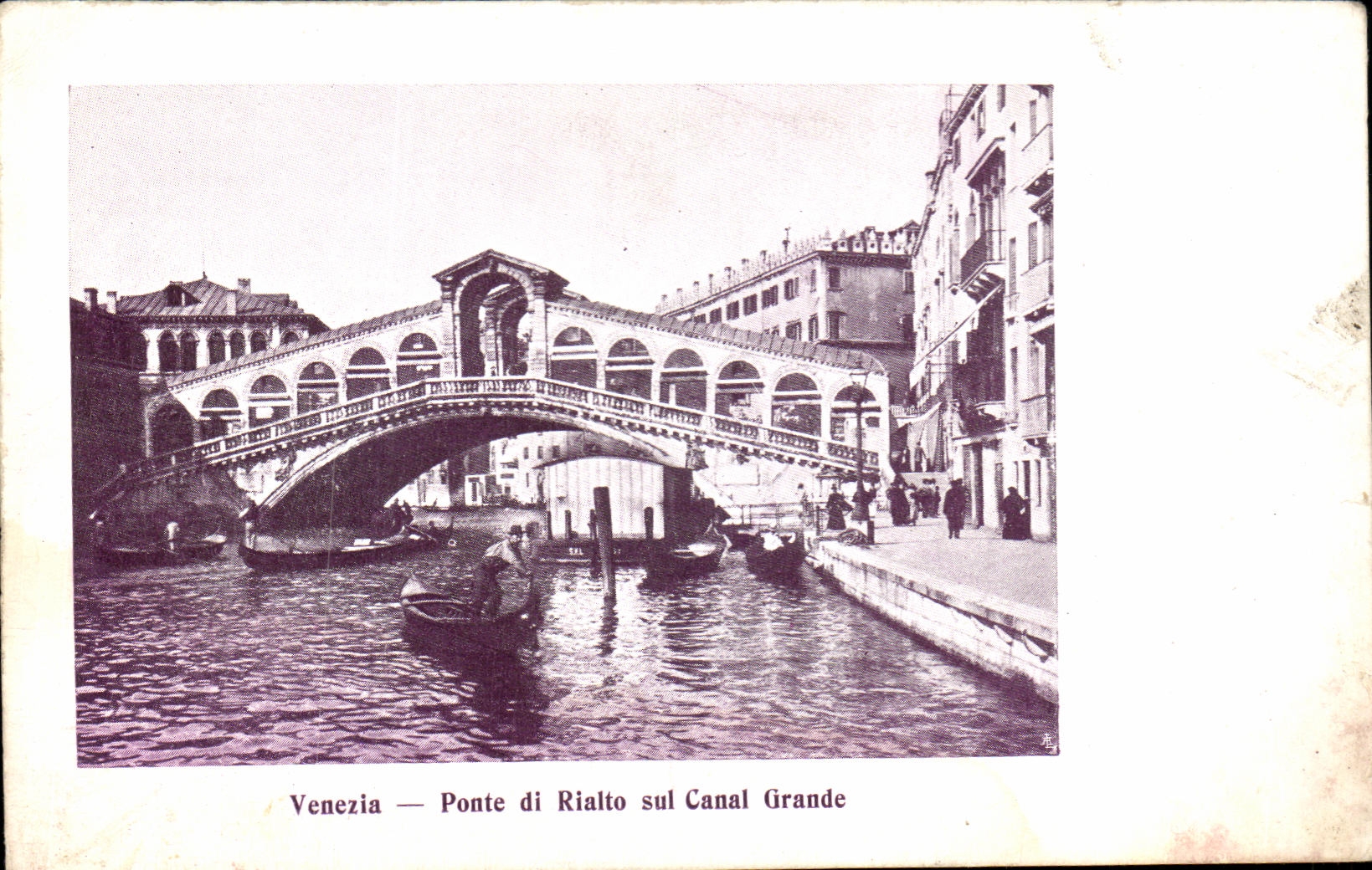 CPA Venezia Ponte di Rialto sul Cannal Grande