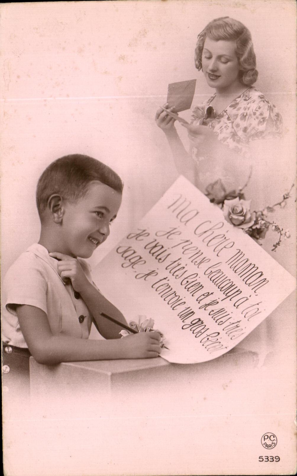 CPA Fantaisie Femme Enfant