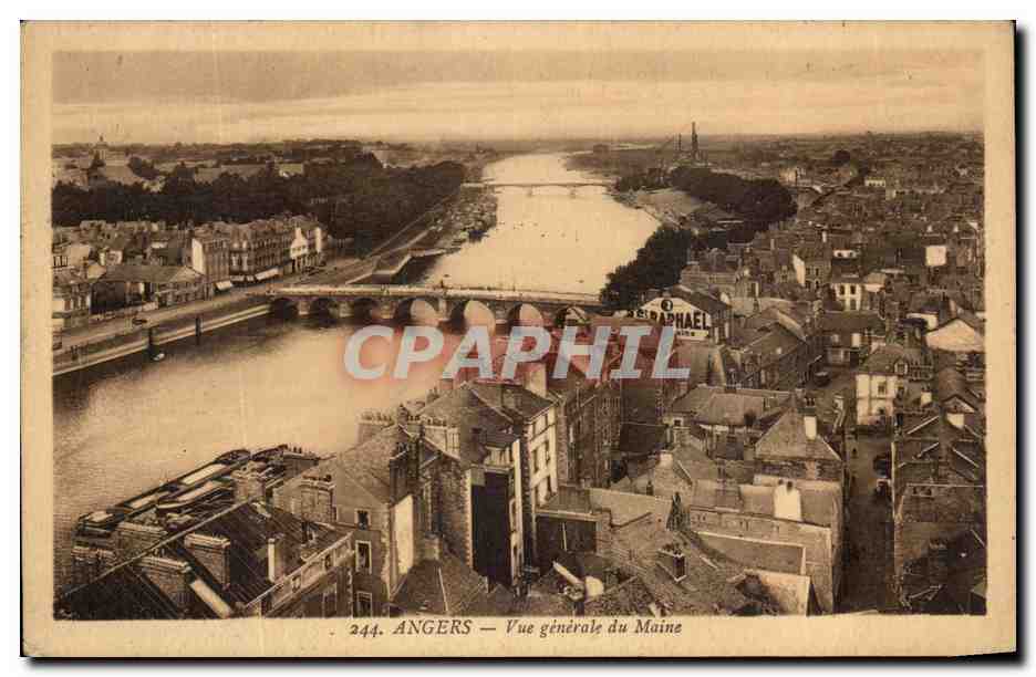 CPA Angers Vue generale du Maine