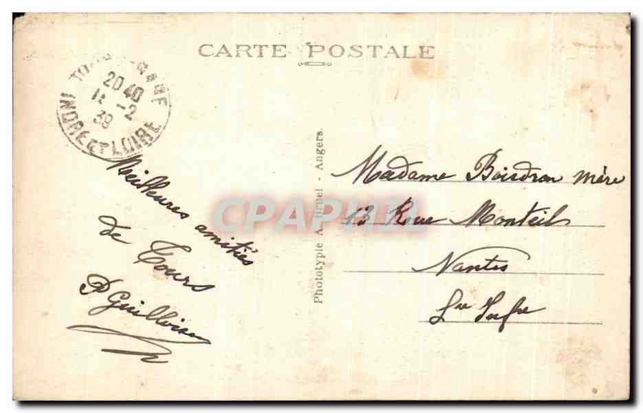 CPA Tours Vue generale du grand Pont de pierre et la Loire — Verso