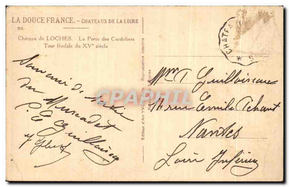 Château de Loches — Tour féodale du XVᵉ siècle — Édition d'Art Yvon — Reverso