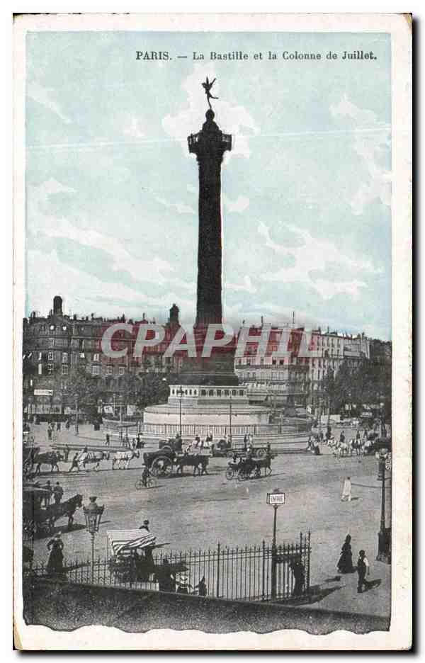 CPA Paris La Bastille et la Colonne de Juillet