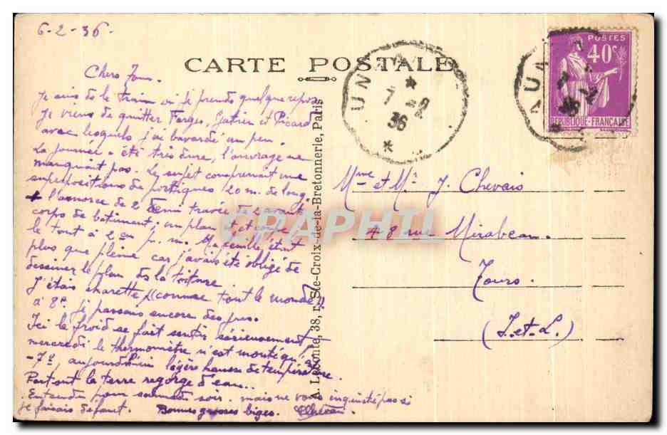 CPA Paris Arc de Triomphe du Carrousel Louvre — Rückseite