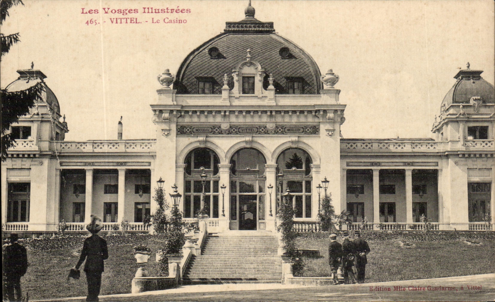 CPA Les Vosges Illustrees Vittel Le Casino
