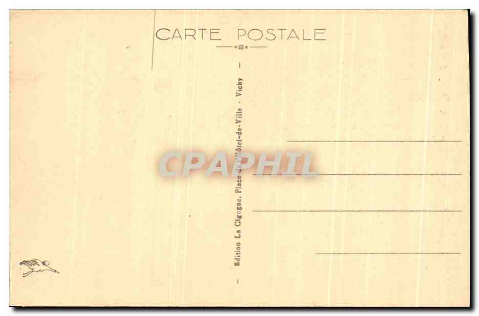 CPA Vichy Parc Et Source Des Celestins — Verso