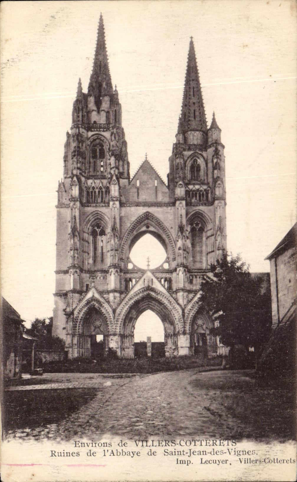 Ruines de l'Abbaye de Saint-Jean-des-Vignes — Villers-Cotterêts — Imp. Lecuyer