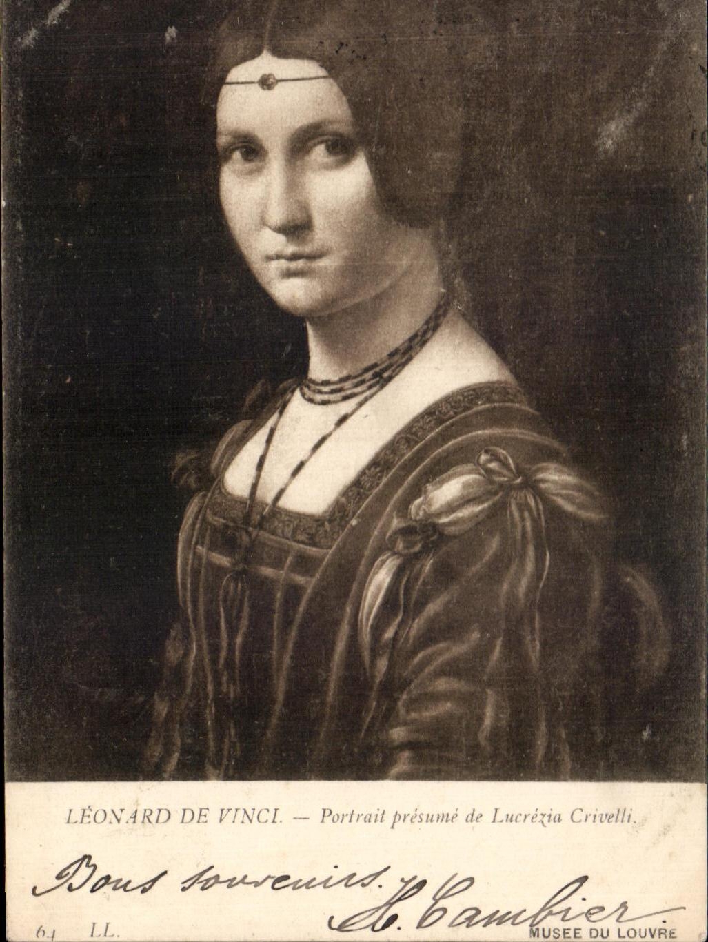 CPA Leonard De Vinci Portail Presume De Lucrezia Crivelli Musee du Louvre Paris 