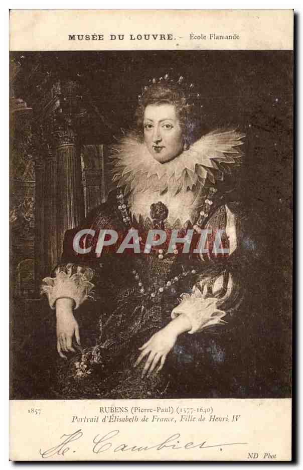 CPA Musee Du Louvre Ecole Flamande Rubens Portail d'Elisabeth De France Fille De Henri IV