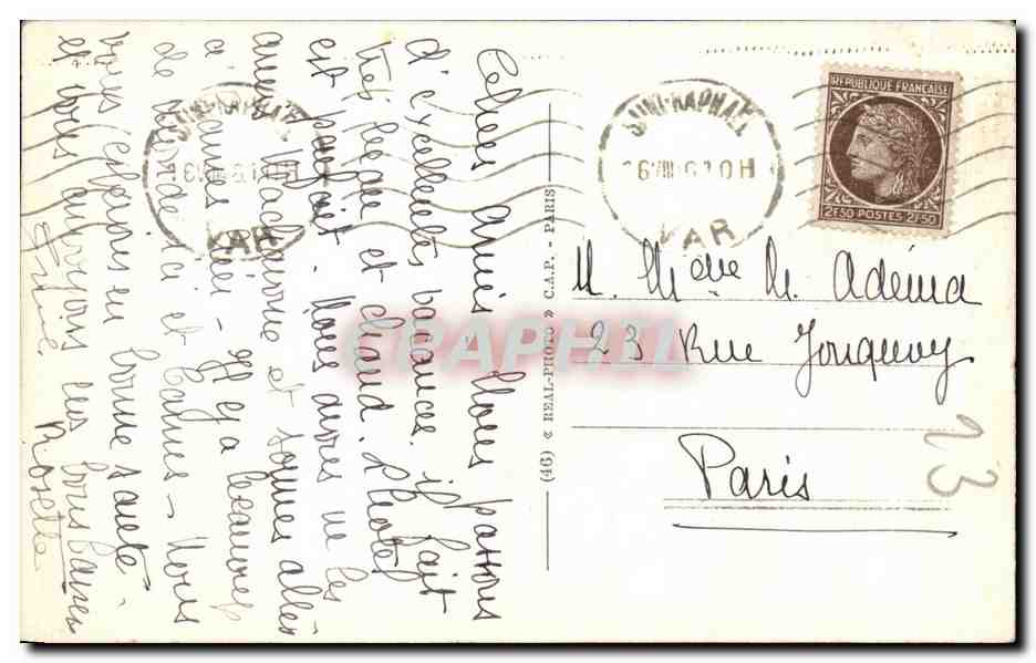 CPA Cannes Vue Generale Et Le Golfe — Rückseite