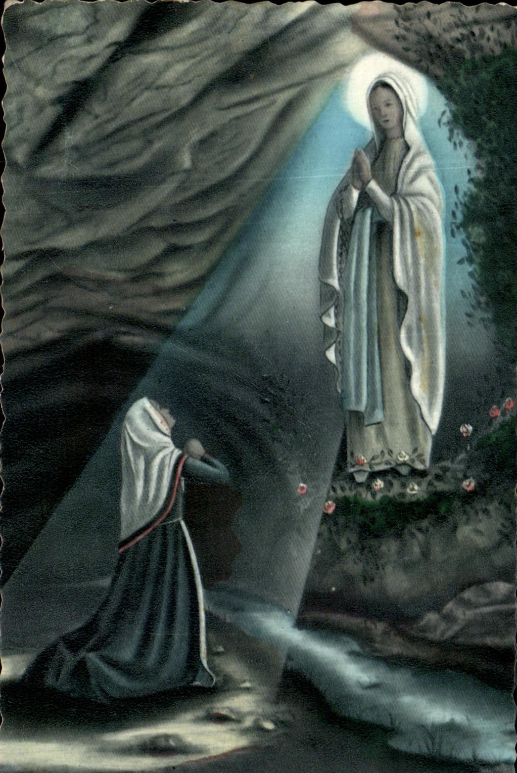 CPA Lourdes L'Apparition De Notre Dame De Lourdes a Sainte Bornadette The Holy Apparition