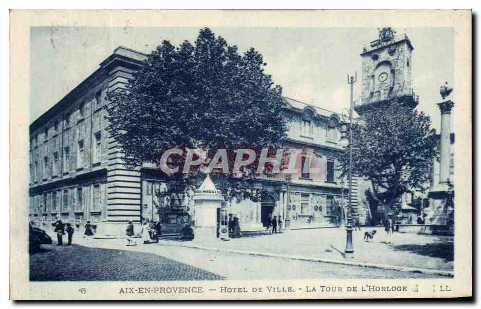 Aix-en-Provence — Rathaus — Turm der Uhr — Verlag LL