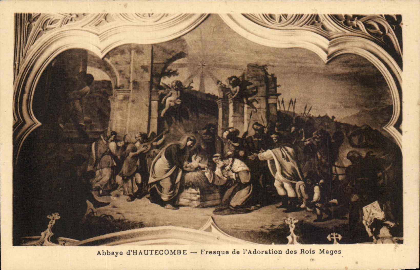 CPA Abbaye d'Hautecombe Fresque de L'Adoration des Rois Mages