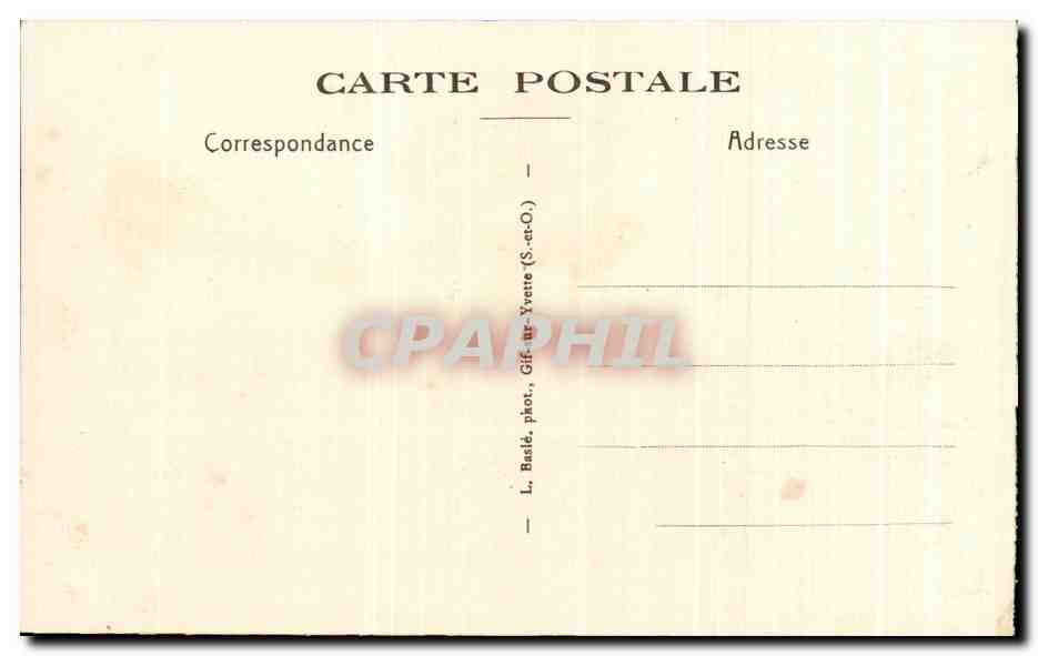 CPA Chateau de Dampierre Le Chateau et Les Canaux — Back