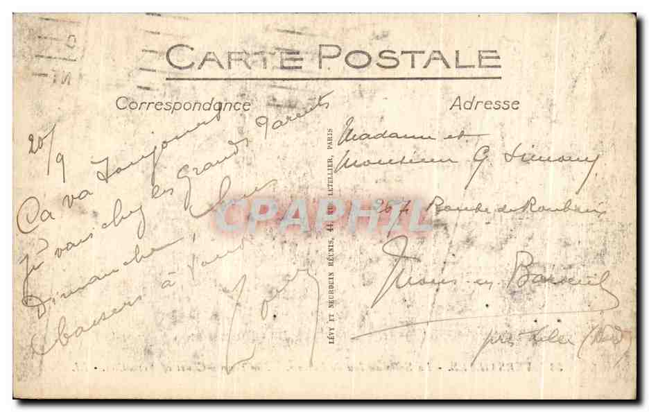 CPA Versailles Le Salle du Jeu de Paume Tennis — Verso