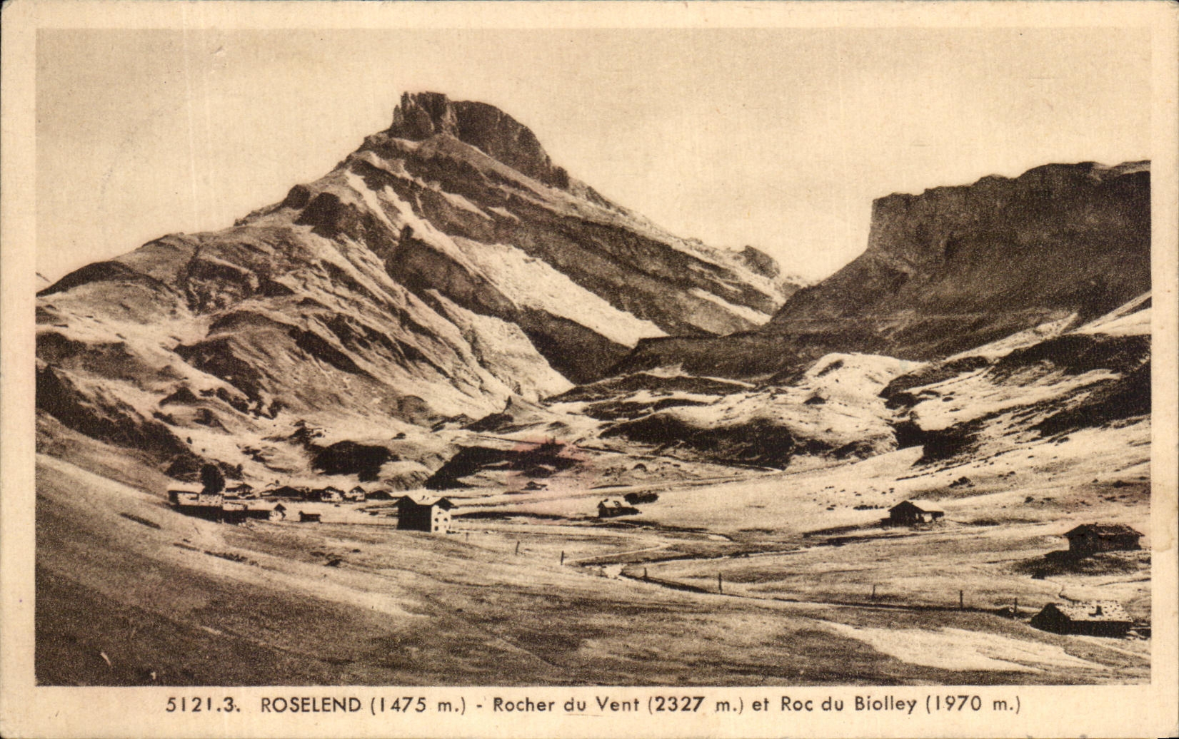 CPA Roselend Rocher du Vent et Roc du Bialley