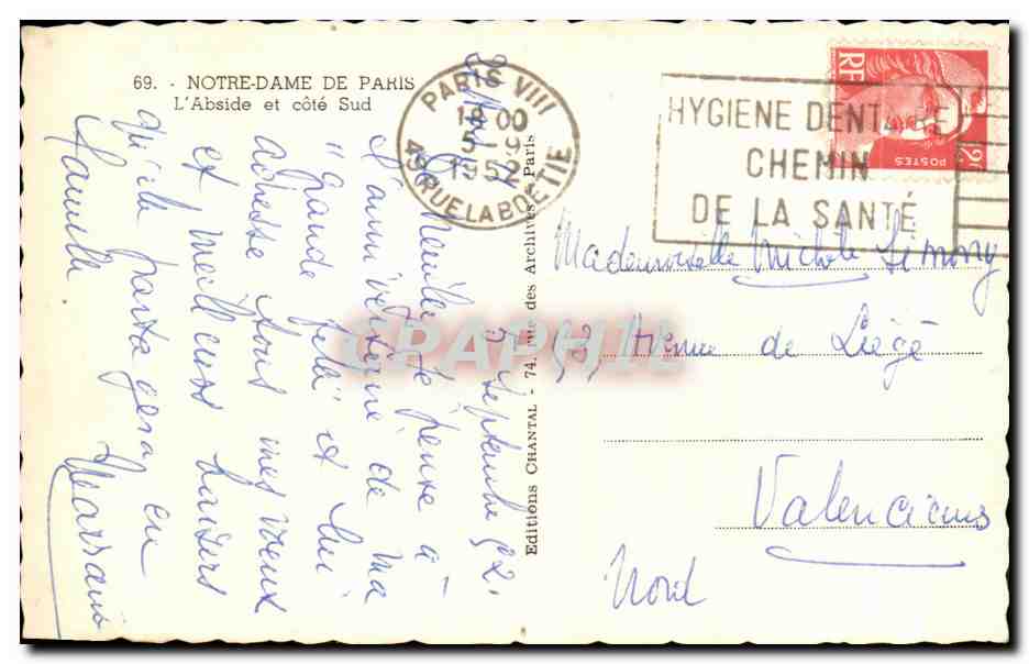 CPSM Notre Dame De Paris L'Abside et cote Sud — Verso
