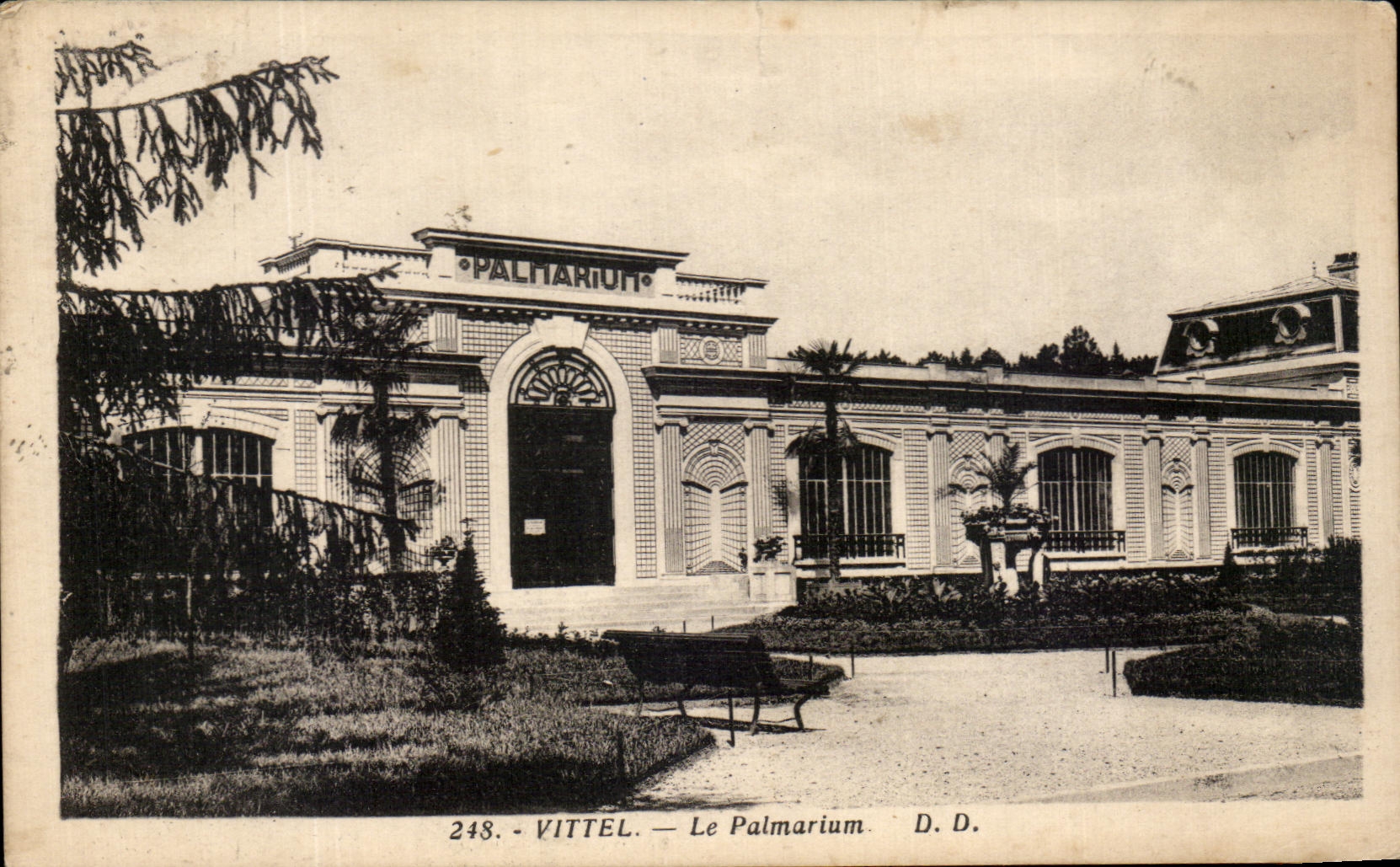 Cartolina d'epoca Vittel Le Palmarium