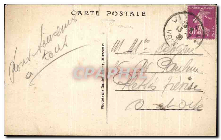 Cartolina d'epoca Vittel Le Palmarium — Verso