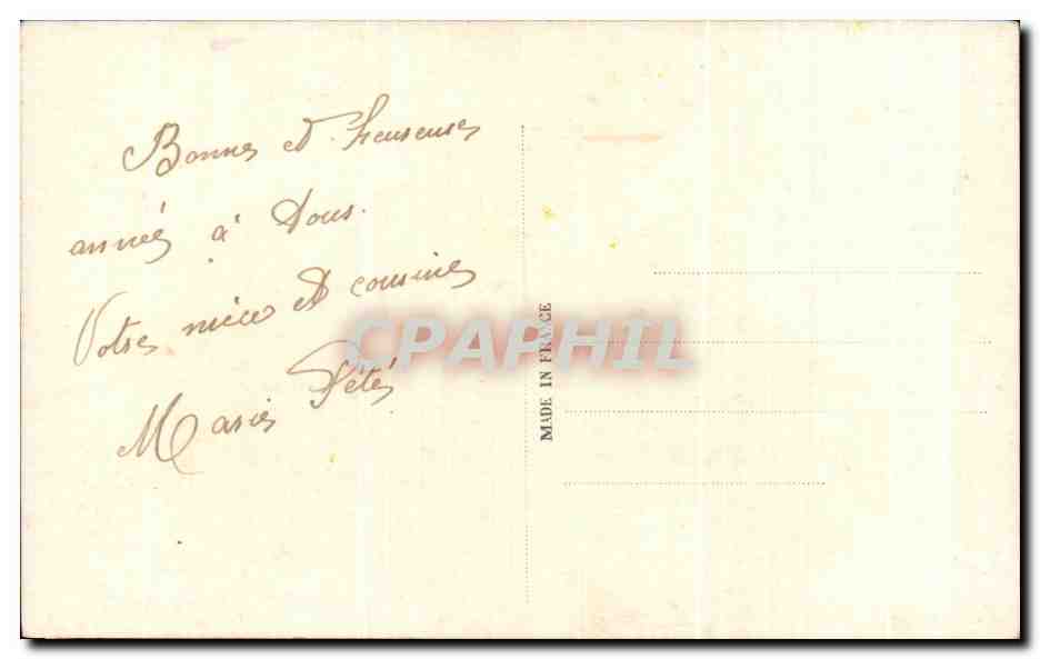 CPA Bonne Annee et Doux Souhaits Fleurs Fer a cheval — Verso