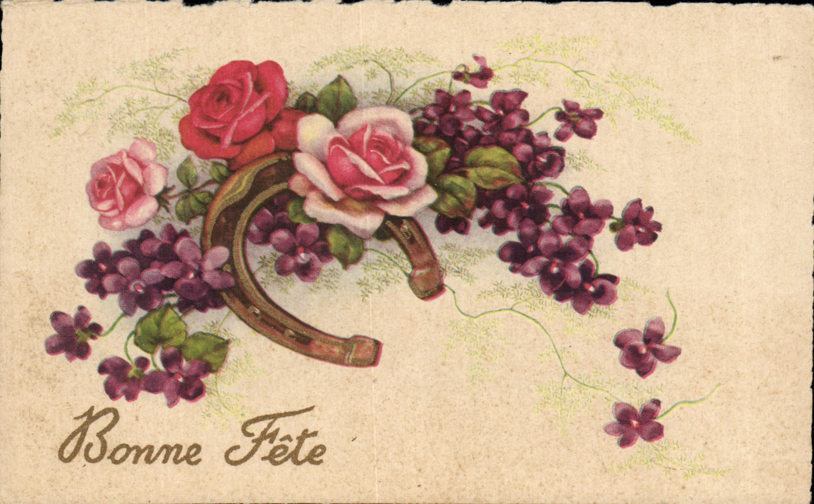 CPA Bonne Fete Fleurs