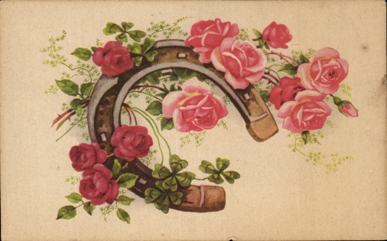 CPA Fleurs Fer a cheval