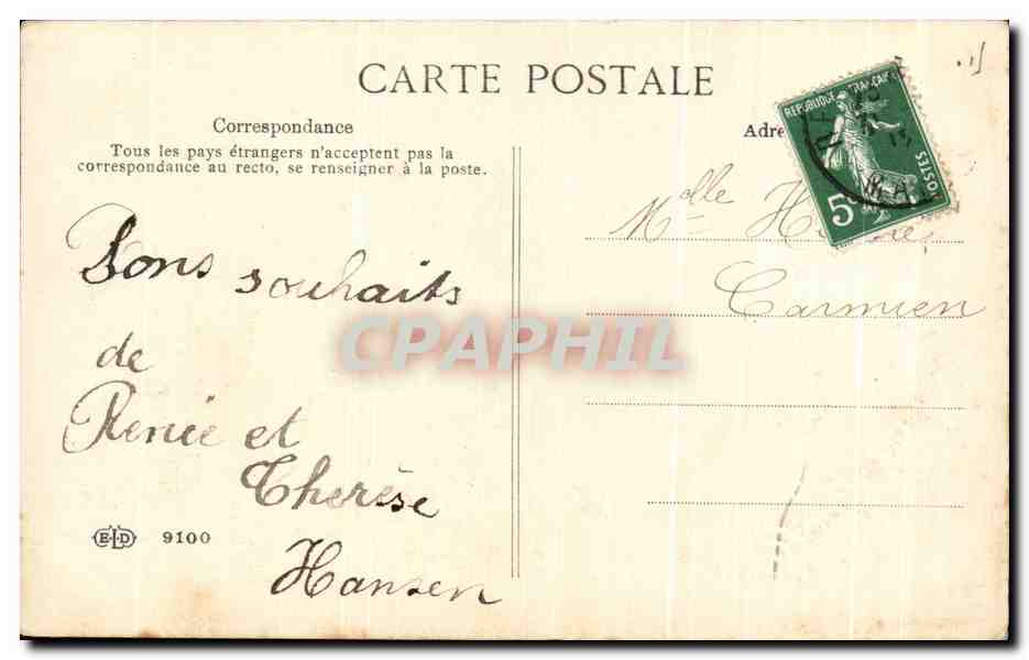 CPA Bonne Annee Pin  — Rückseite