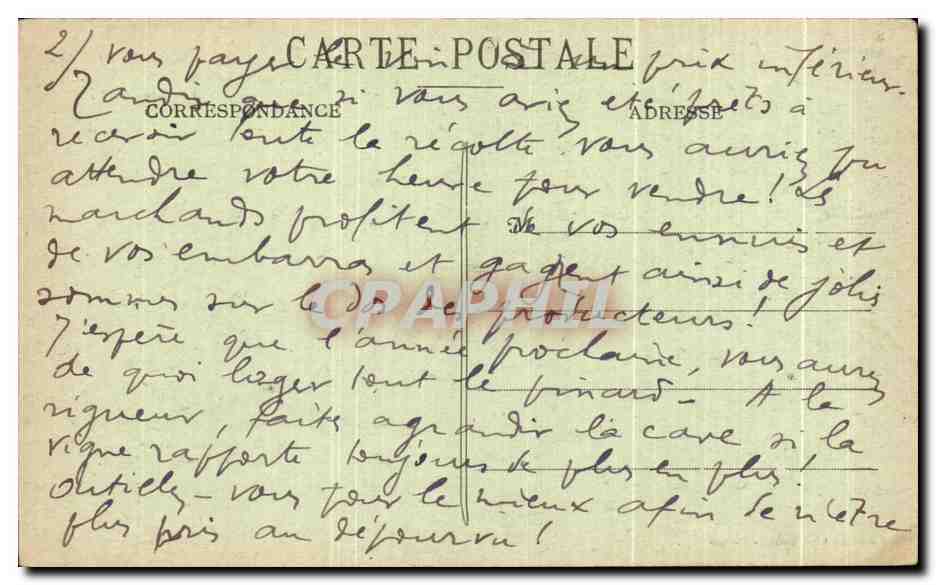 CPA Le Calvaire Dans Les Bois De l'Assise A La Madeleine — Rückseite