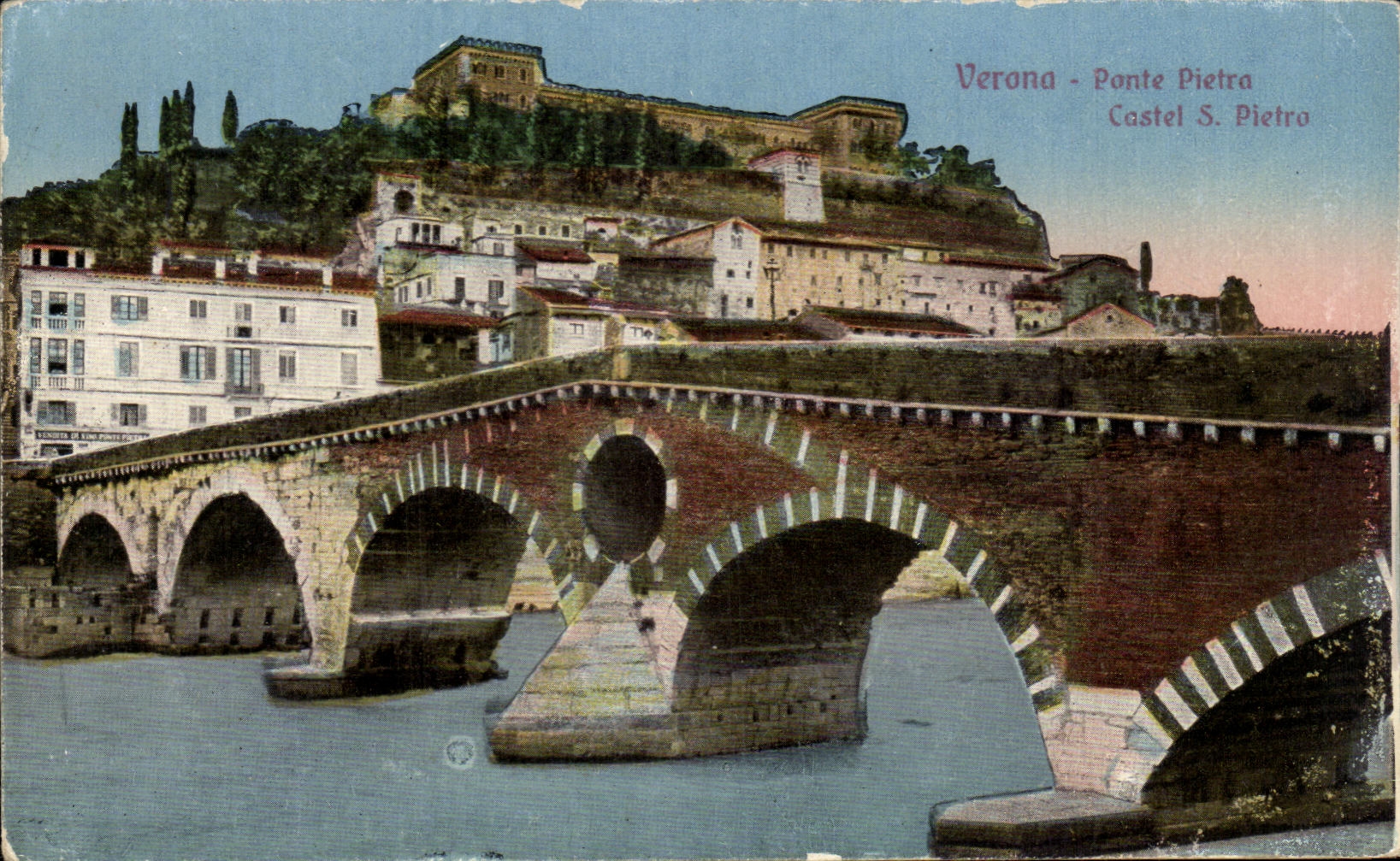CPA Verona Ponte Pietra Castel Pietro