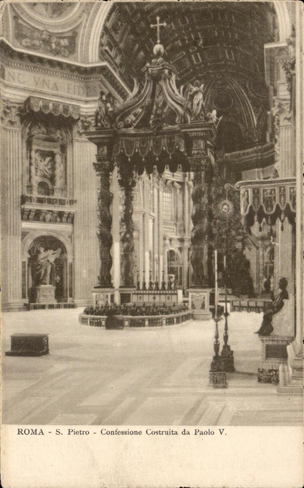 CPA Roma Pietro Confessione Costruita Da Paolo
