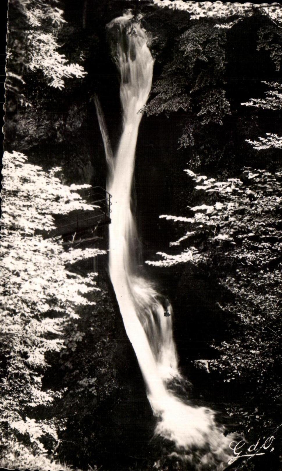 Cascade du Plat-Barbe — Environs de La Bourboule et du Mont-Dore — Édition C. d’O. Olliergues