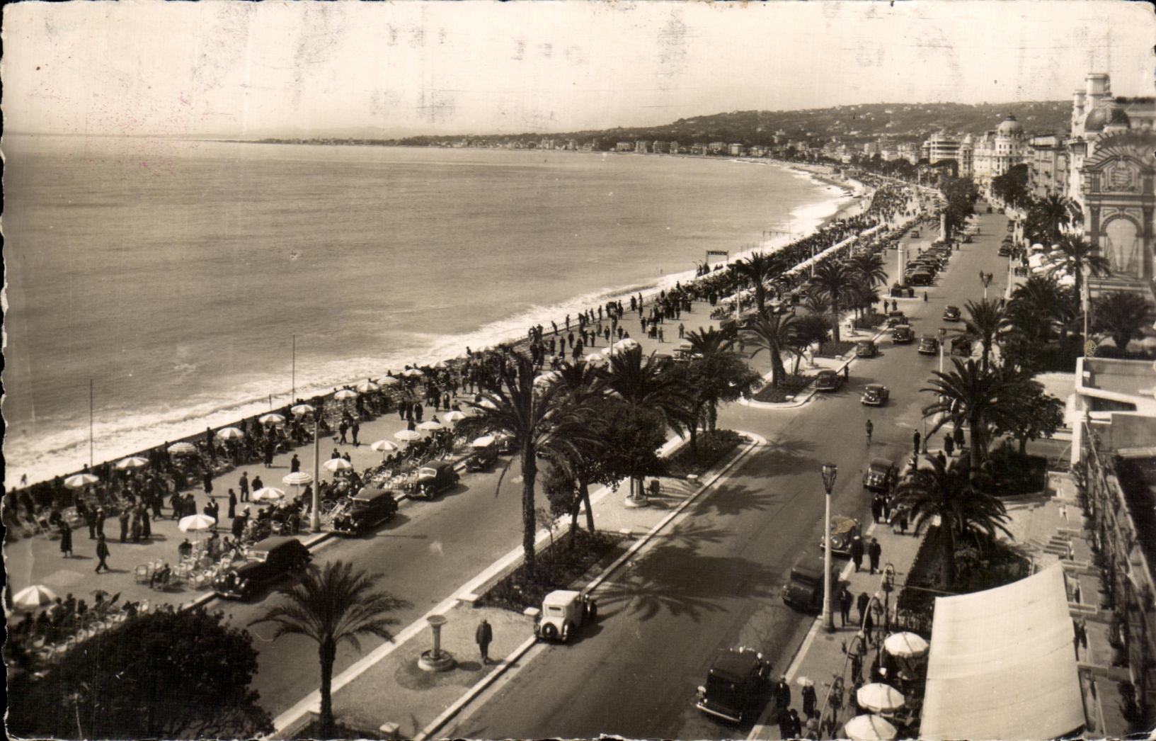 CPA La Cote D'Azur Nice La baie des Anges Promenade