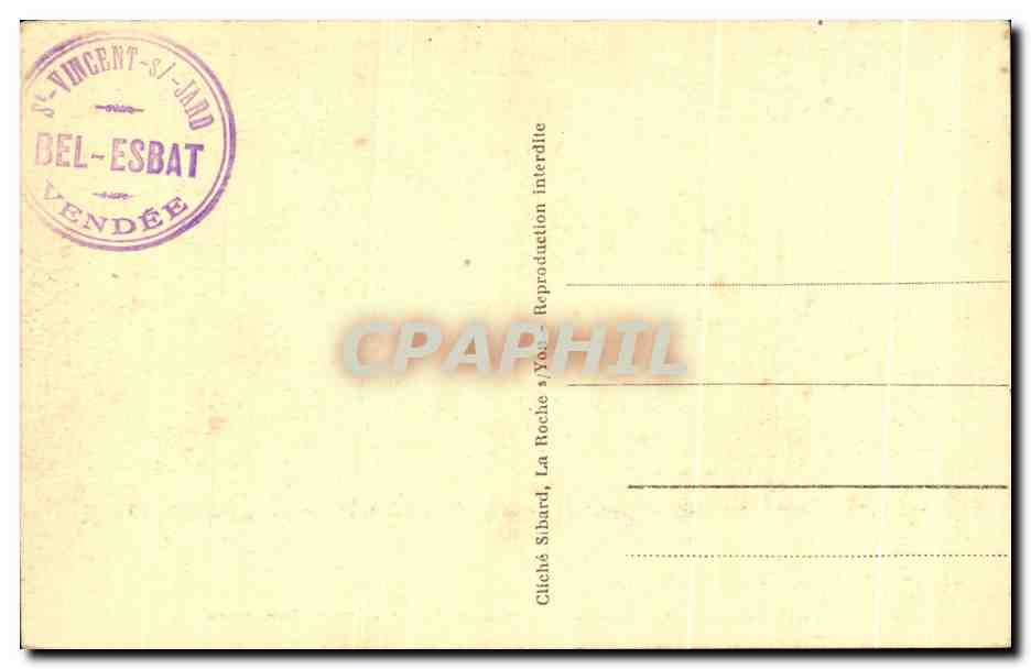 CPA St Vincent sur Jard La Table de Travail de Clemenceau — Back