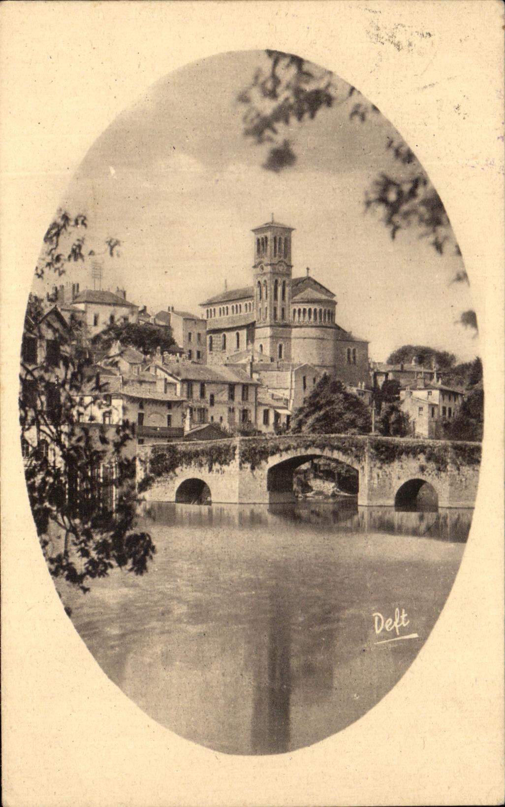 CPA Clisson en flanant Eglise Notre Dame et Pont de la Vallee