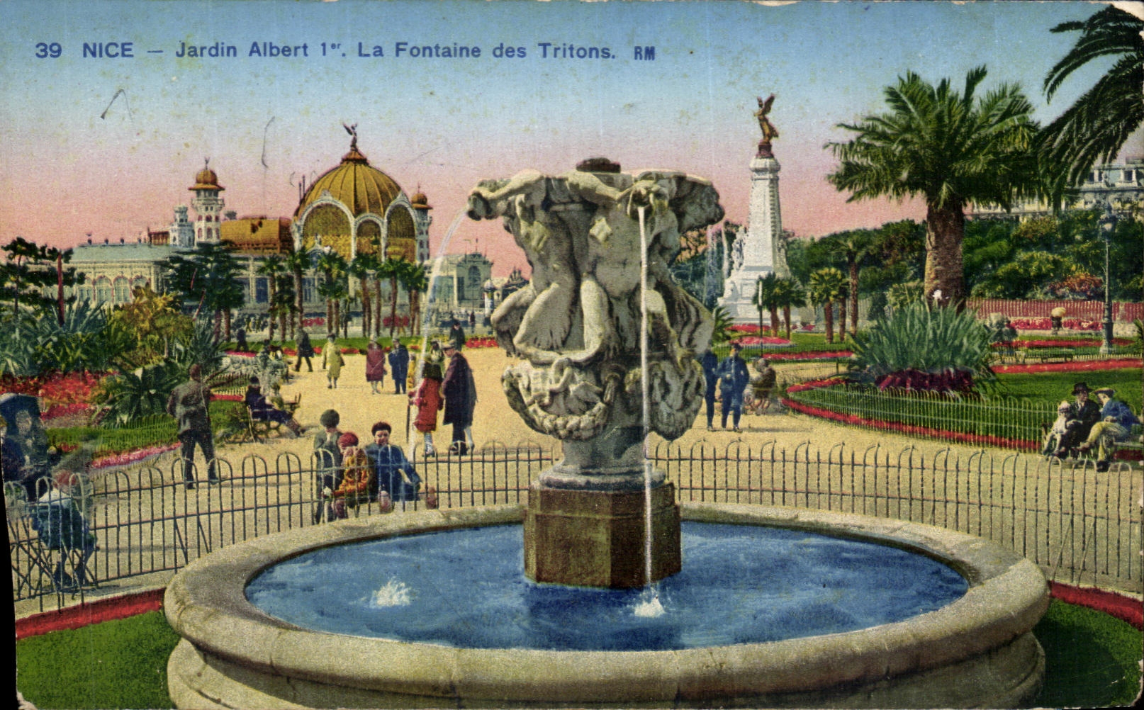 CPA Nice Jardin Albert 1er La Fontaine Des Tritons