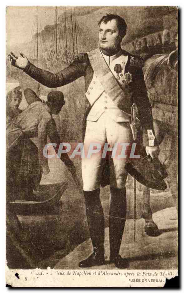 CPA Adieux de Napoleon 1er apres la paix de Rilsitt