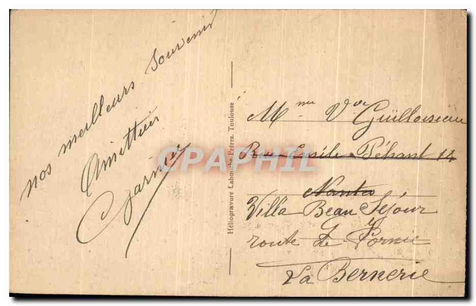 CPA Lourdes Maison Paternelle De Bernadette Soubirous  — Verso