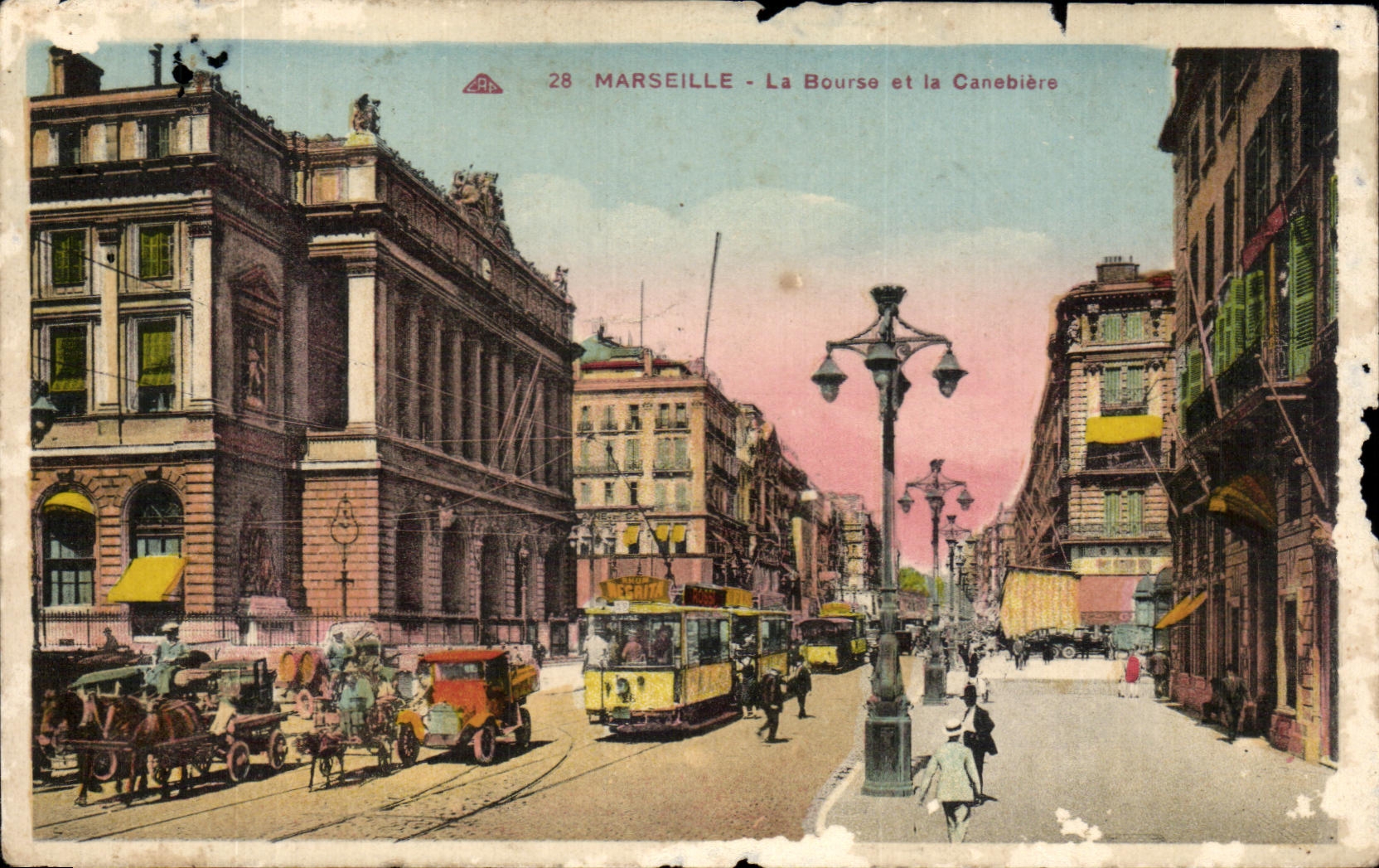 CPA Marseille La Bourse et la Caneblere