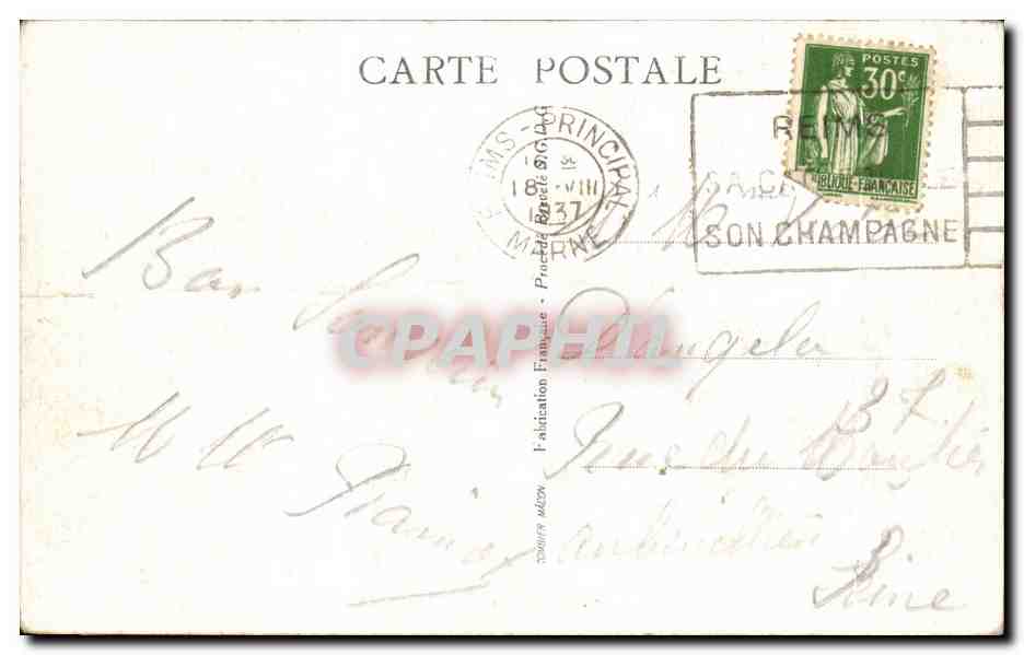 Reims — Porte de Mars — CPAPHIL — Reverso