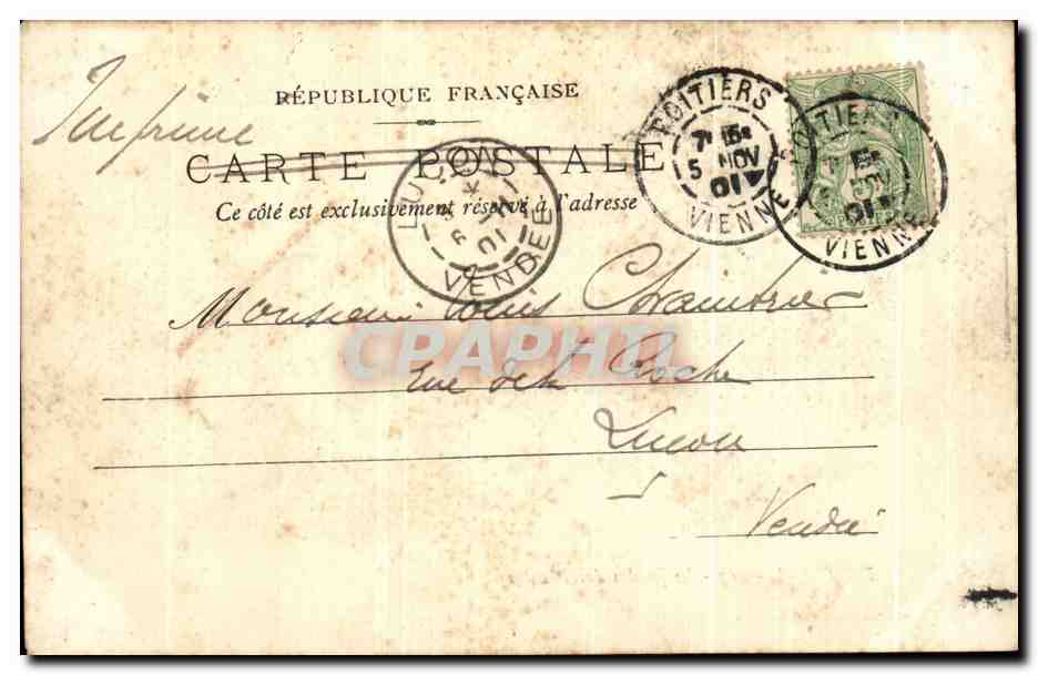 Poitiers — 17 — Le Jardin des Plantes — C. Gallet & Cie, n°17 — Verso