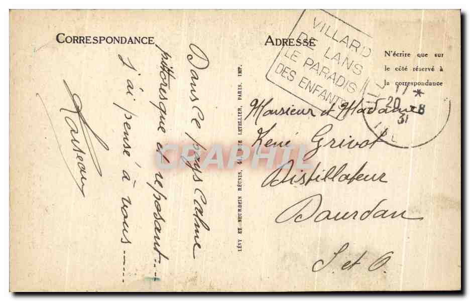 Villard-de-Lans — Cascade de la Bourne — LL — Reverso
