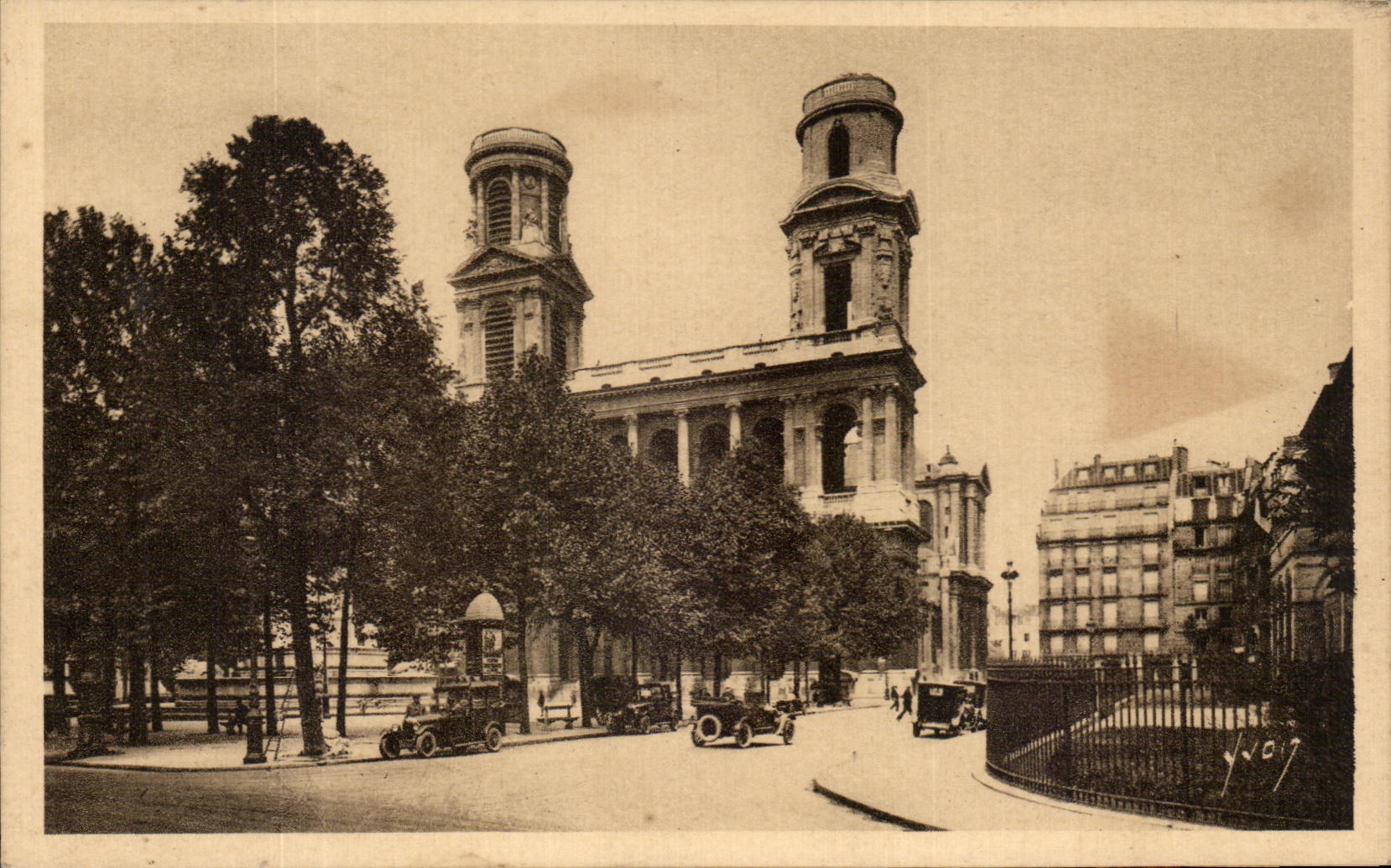 CPA Paris En Flanant Eglise et Place St Sulpice