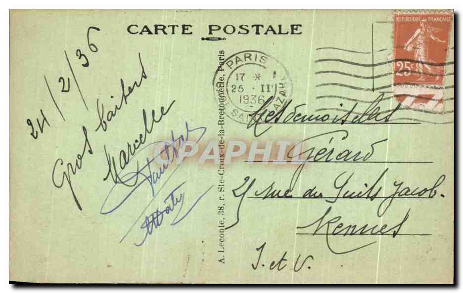 CPA Paris Le Grand Palais  — Rückseite
