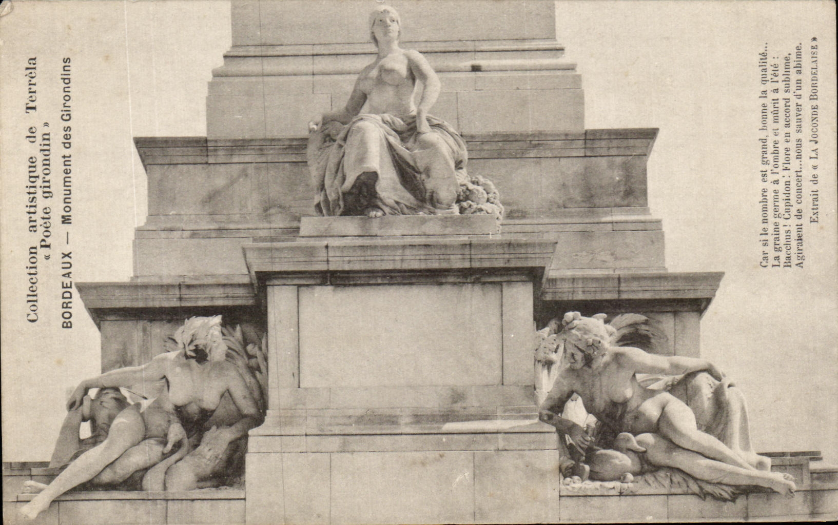 CPA Bordeaux Monument des Girondins