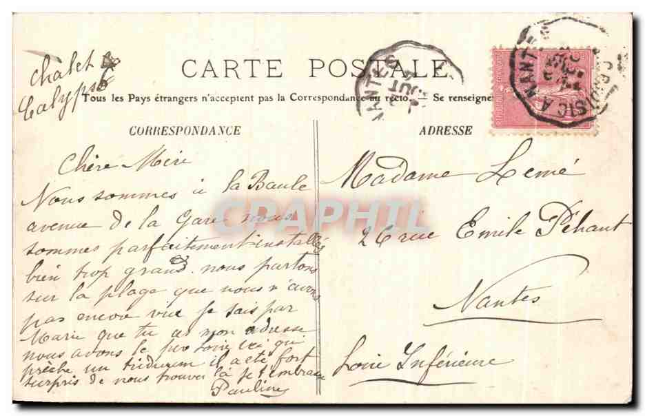 CPA Vichy Le Pont I'Allier — Verso
