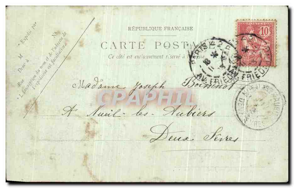 CPA Paris Jardin des Tuileries — Verso